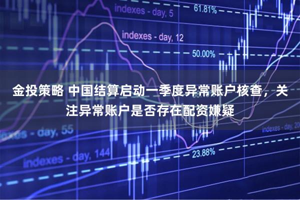 金投策略 中国结算启动一季度异常账户核查，关注异常账户是否存在配资嫌疑