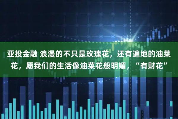 亚投金融 浪漫的不只是玫瑰花，还有遍地的油菜花，愿我们的生活像油菜花般明媚，“有财花”